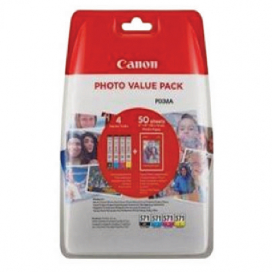 Canon Photo Value Pack - Black, Cyan, Magenta, Yellow (0386C006) 